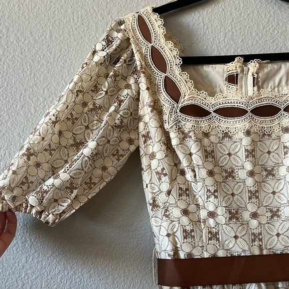 Vintage 1970's Princess Kaiulani Lace Dress - Picture 4 of 6